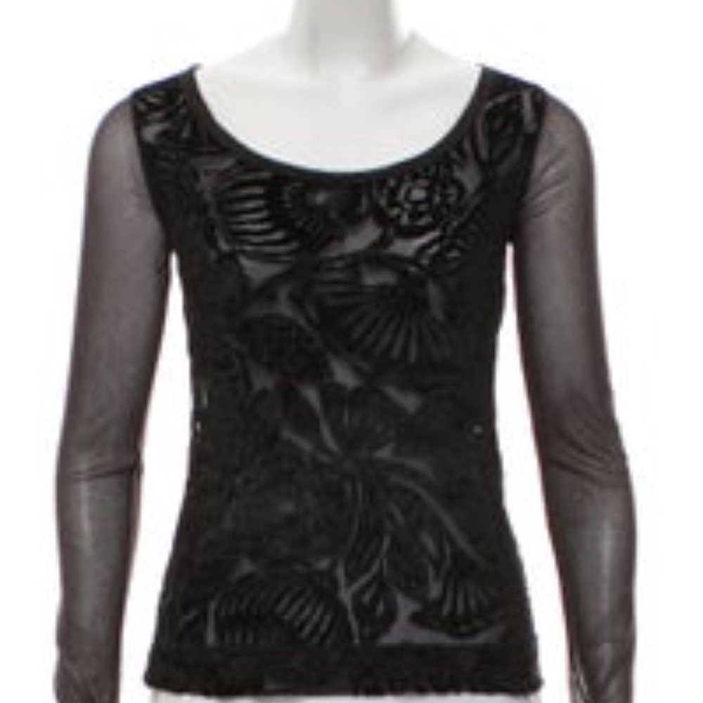 Jean Paul Gaultier Fuzzi Embroidered Top